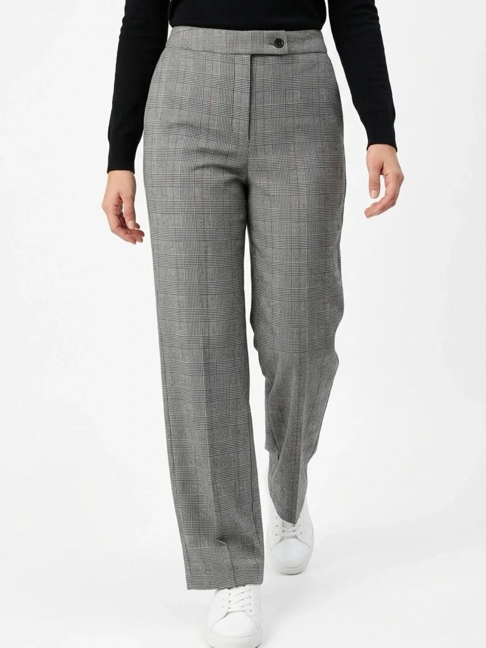 OSCAR DE LA RENTA | Gray Glen Plaid Straight Leg Dress Pants Women’s Size 6